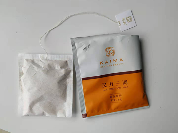 標(biāo)簽掛線(xiàn)的內(nèi)外袋袋泡茶