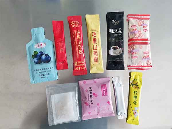 用戶自帶葛根粉來廠現(xiàn)場(chǎng)試機(jī)的包裝效果